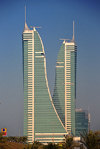 Manama, Bahrain: Bahrain Financial Harbour towers - BFH - Commercial East and Commercial West twin-towers - designed specifically for capital markets - Ahmed Janahi Architects - photo by M.Torres