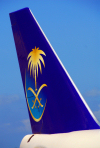 Saudi Arabian Airlines aircraft - tail with logo - Boeing 747-200 - photo by M.Torres