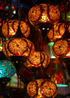 Istanbul, Turkey: glass lamps - Spice Bazaar aka Egyptian Bazaar - Eminn District - photo by M.Torres
