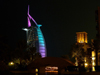 Jumeirah, Dubai, UAE: Burj Al Arab hotel at night - built to resemble the sail of a dhow - photo by J.Kaman
