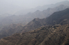 Central mountains, Hajjah governorate, Yemen: mountain village, road switchbacks and terracing - photo by J.Pemberton
