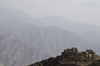 Hajjah governorate, Yemen: mountain village seen from Hajjah citadel - photo by J.Pemberton